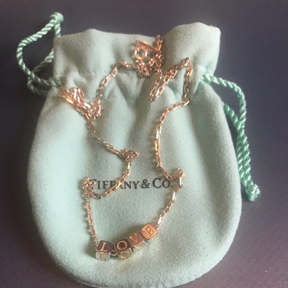 Tiffany & Co. Era Love Cube 18” Necklace